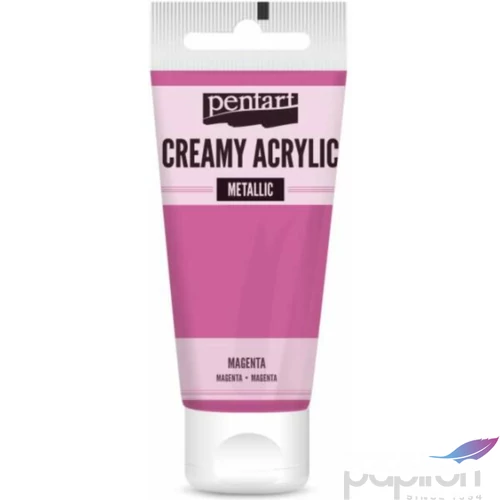 Akrilfesték krémes Pentart metál 60ml magenta