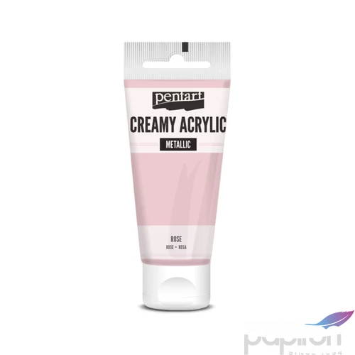 Akrilfesték krémes Pentart metál 60ml rózsaszín