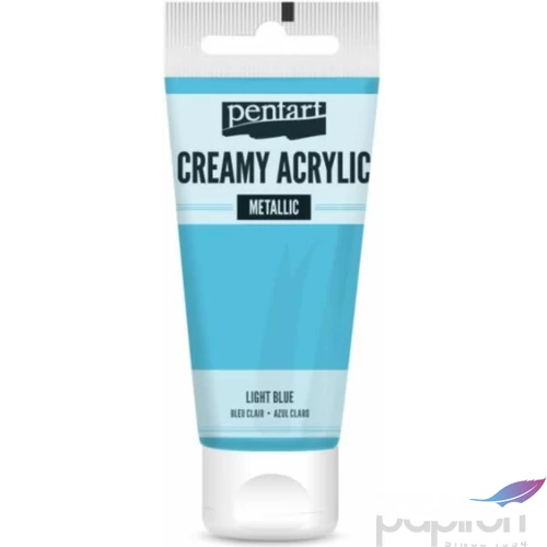 Akrilfesték krémes Pentart metál 60ml világoskék