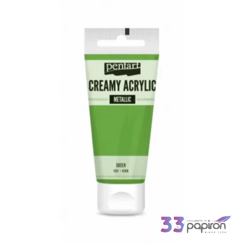 Akrilfesték krémes Pentart metál 60ml zöld