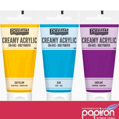 Akrilfesték krémes Pentart selyemfényű, 200ml kárminvörös Pentart-39013