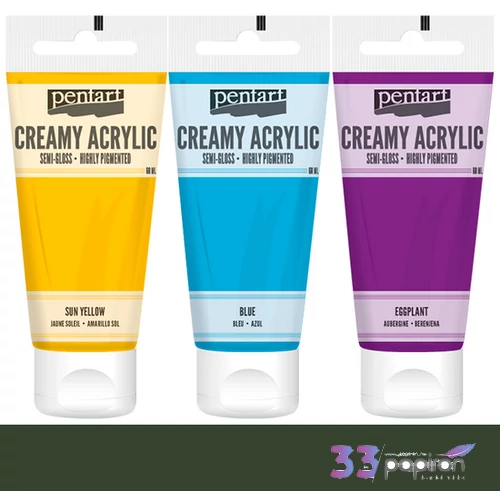 Akrilfesték krémes Pentart selyemfényű 60ml - fenyőzöld