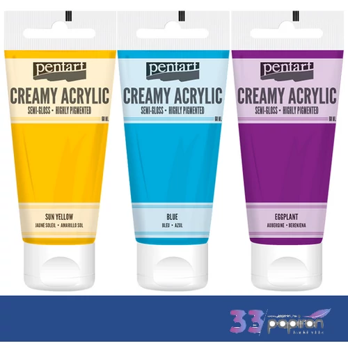 Akrilfesték krémes Pentart selyemfényű 60ml - kék