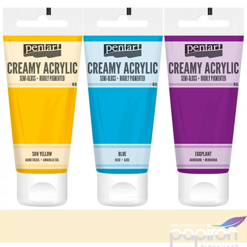 Akrilfesték krémes Pentart selyemfényű 60ml - krémszín
