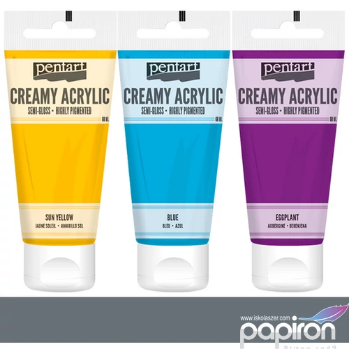 Akrilfesték krémes Pentart selyemfényű 60ml - szürke