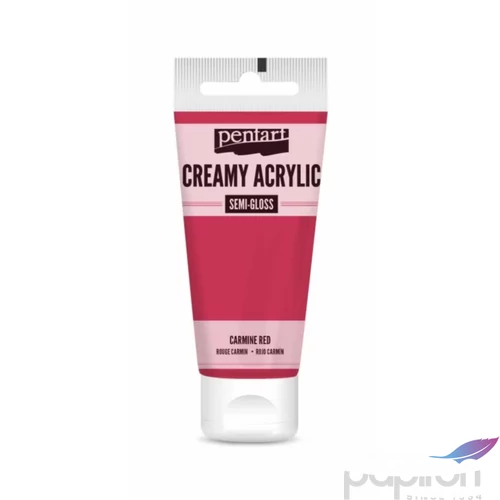 Akrilfesték krémes Pentart selyemfényű 60ml - kárminvörös