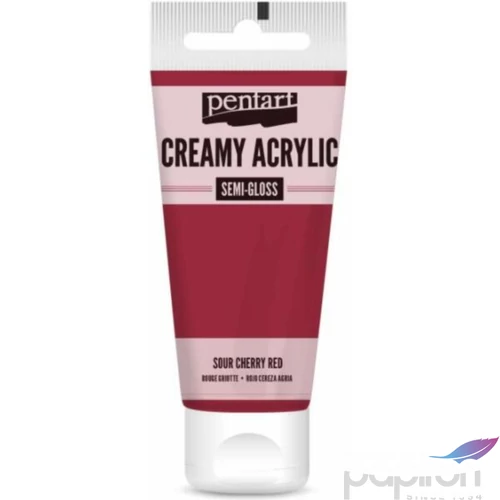 Akrilfesték krémes Pentart selyemfényű 60ml - meggypiros