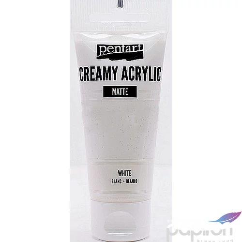 Akrilfesték krémes Pentart selyemfényű 60ml fehér
