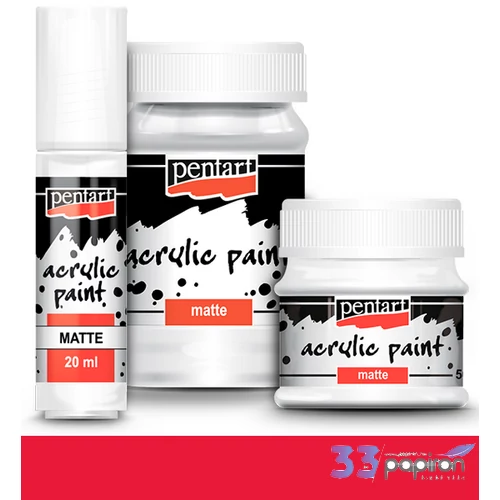 Akrilfesték matt 100ml Pentart piros 5051