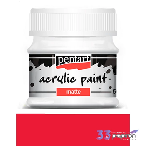 Akrilfesték matt 50ml Pentart rúzspiros 6764