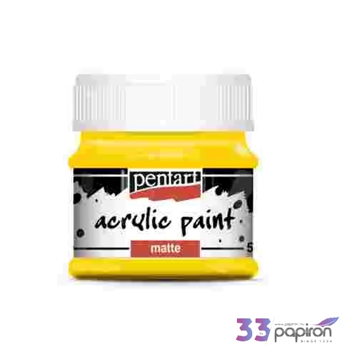 Akrilfesték matt 50ml Pentart sárga 6652