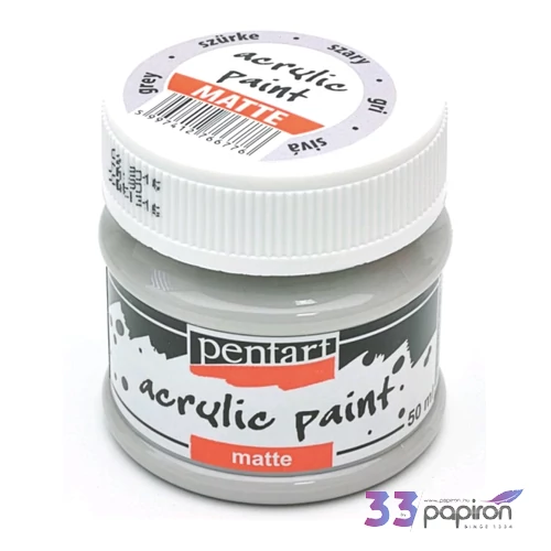 Akrilfesték matt 50ml Pentart szürke 6677