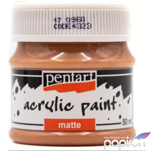Akrilfesték matt 50ml vörösbarna agyag Pentart 6694