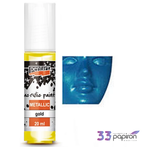 Akrilfesték metál 20ml Pentart világoskék