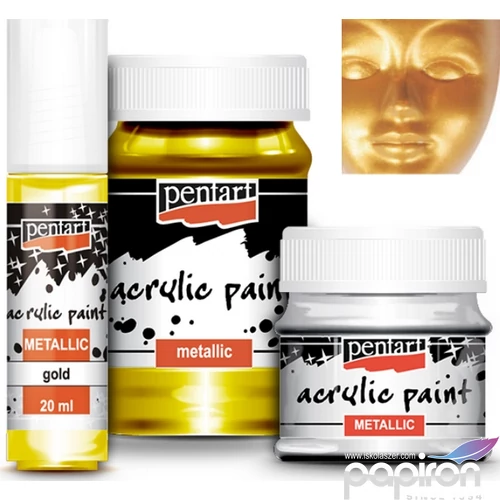 Akrilfesték metál 230ml Pentart arany