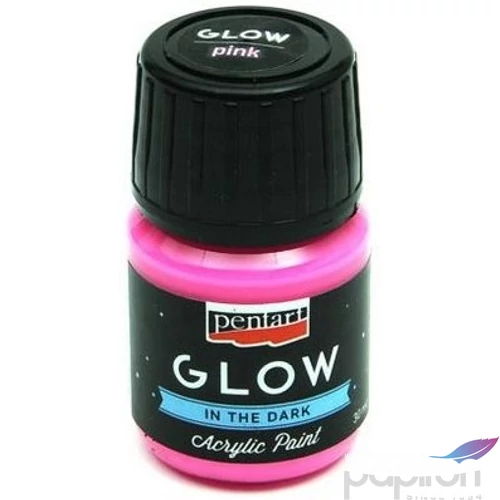 Akrilfesték sötétben világító Pentart Glow 30ml pink 6142