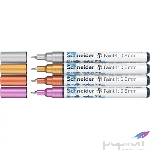 Akrilmarker 0,8mm Schneider Metálfényű 0,8mm, Paint-It 010 4 különböző szín