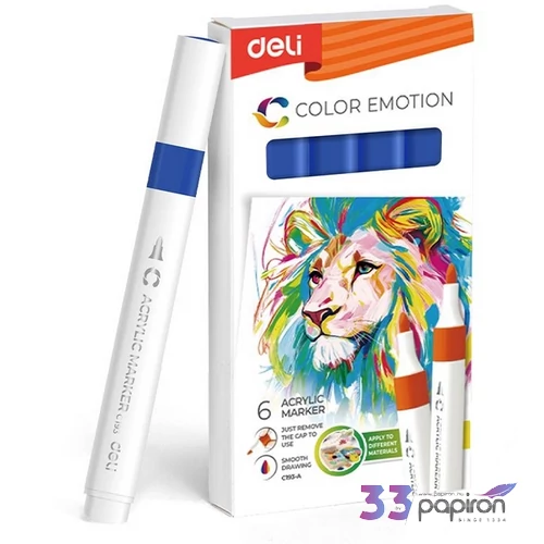 Akrilmarker /31 Blue Deli 3,0mm-es kerek hegy