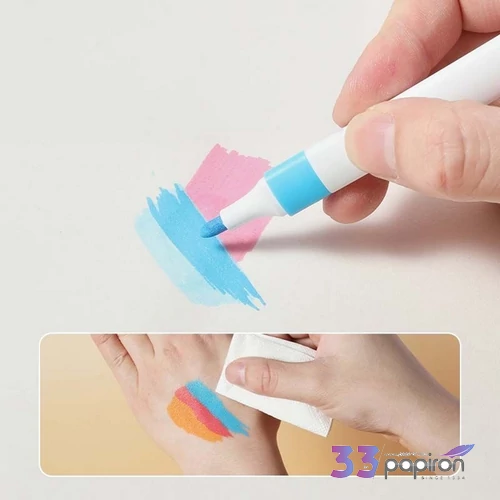 Akrilmarker készlet 36db-os CE Deli vízbázisú, háromszögletű, 3mm