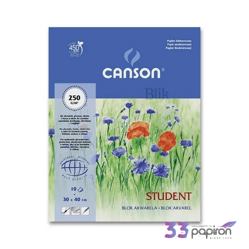 Akvarellpapír 30x40cm Canson 250g/m2, 10ív