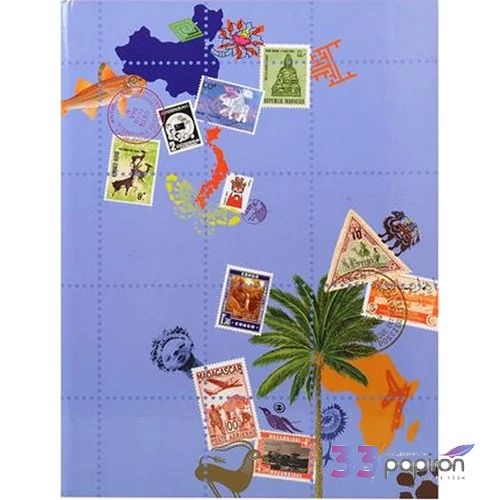 Album bélyeggyűjtő Exacompta 22,5x30,5 cm, 8 lap,Globe Trotter vegyes színek