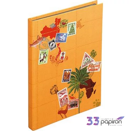 Album bélyeggyűjtő Exacompta 22,5x30,5 cm, 8 lap,Globe Trotter vegyes színek