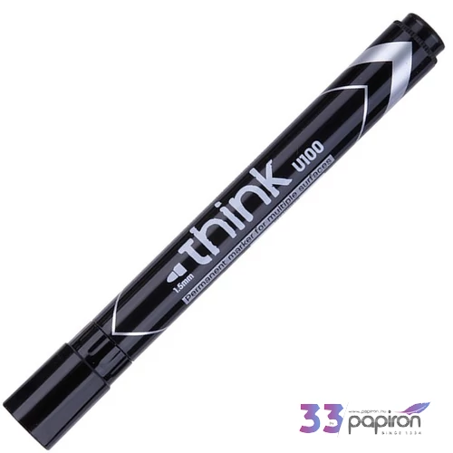 Alkoholos marker, Deli 1.5mm, gömbölyű, fekete EU10020