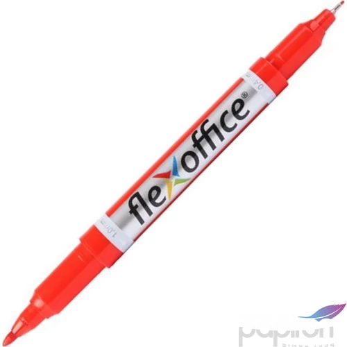 Alkoholos marker Flexoffice PM01' 0,4-1,0mm kúpos kétvégű piros Írószerek FLEXOFFICE FO-PM01RED
