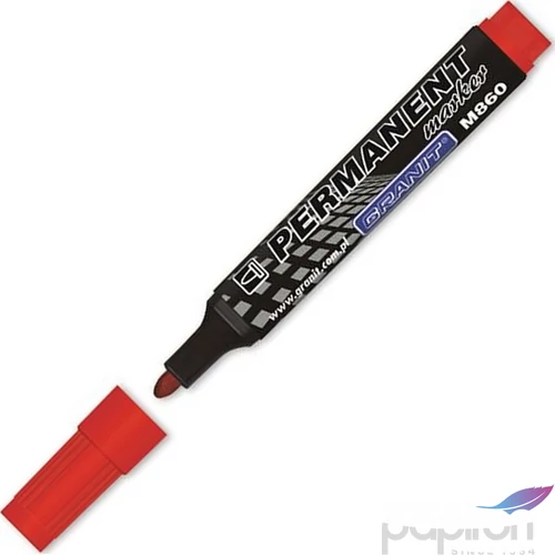 Alkoholos marker Granit 3-4 mm, kúpos, M860", piros