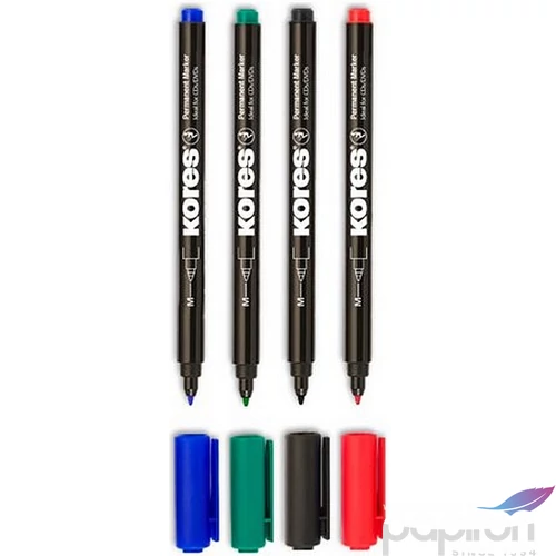 Alkoholos CD marker Kores 1mm 4színű készlet Írószerek KORES 22140
