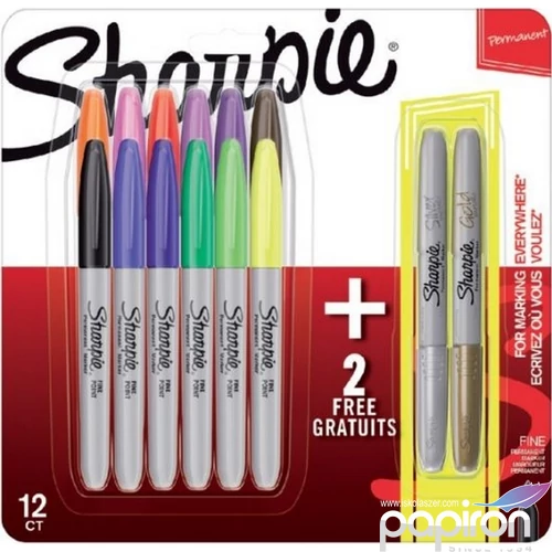 Alkoholos marker Sharpie 12 + 2db