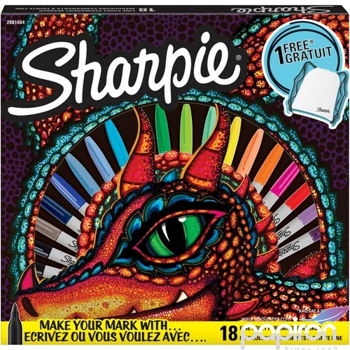 Alkoholos marker Sharpie FINE + UF készlet /20db vegyes