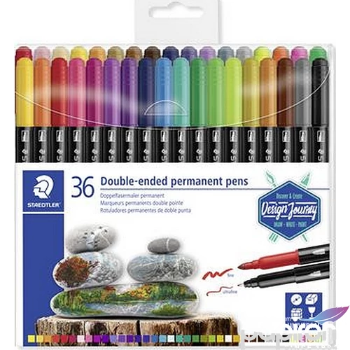 Alkoholos marker Staedtler Design Journey Twin-tip 0,4/2mm 36színű Írószerek STAEDTLER 3187 TB36
