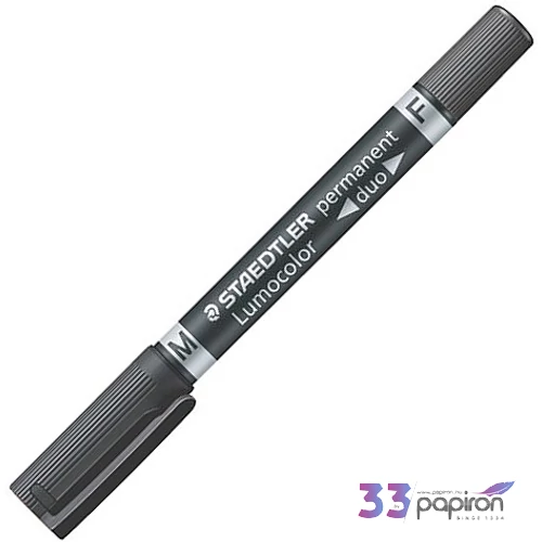 Alkoholos marker Staedtler Lumocolor Duo F/M 0,6/1,5mm kúpos feke Írószerek STAEDTLER 348-9