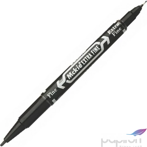 Alkoholos marker Zebra 0,5/1,0 mm, kétvégű,Mckie Extra Fine fekete