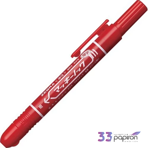 Alkoholos marker Zebra 1,3 mm, nyomógombos,Mckie Retractable piros