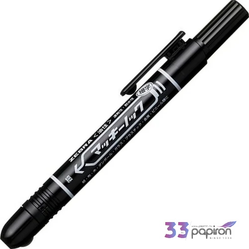 Alkoholos marker Zebra 1,3 mm, nyomógombos,Mckie Retractable fekete