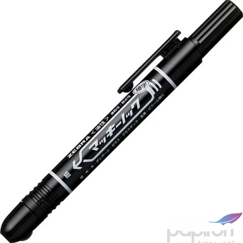 Alkoholos marker Zebra 1,3 mm, nyomógombos,Mckie Retractable fekete