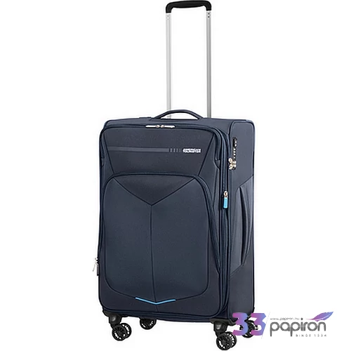 American Tourister bőrönd 67/2 Summerfunk 67/24 bővíthető bőrönd 124890/1596 tengerkék, 4 kerekű, textil