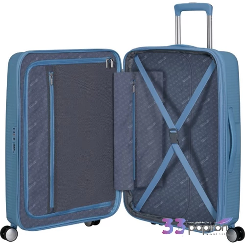 American Tourister bőrönd Soundbox Spinner 67/24 Tsa Exp 88473/A255-Sea Shimmer