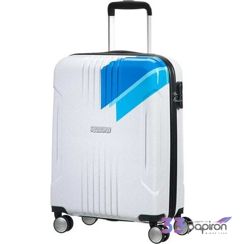 American Tourister bőrönd Tracklite Spinner 78/29 Exp Tsa 88752/2717-Light Blue Stripes