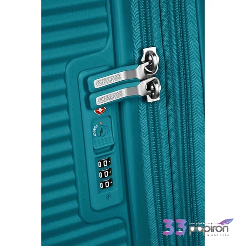 American Tourister kabinbőrönd Soundbox 55/20 40x55x20/23cm 2,6kg 4kerekű 88472/14'57 Jade zöld