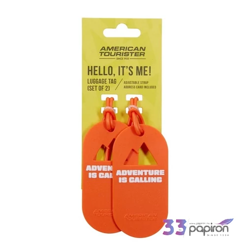 American Tourister POGYÁSZCÍMK LUGGAGE TAG X2 FUN 160387/B054-ADVENTURE IS CALLING