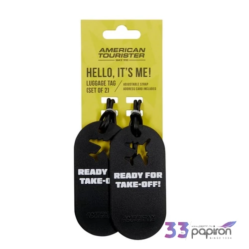 American Tourister POGYÁSZCÍMK LUGGAGE TAG X2 FUN 160387/B055-READY FOR TAKE-OFF
