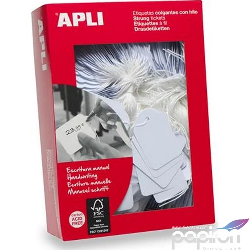 Árazócímke Apli 11x29 mm, fehér 