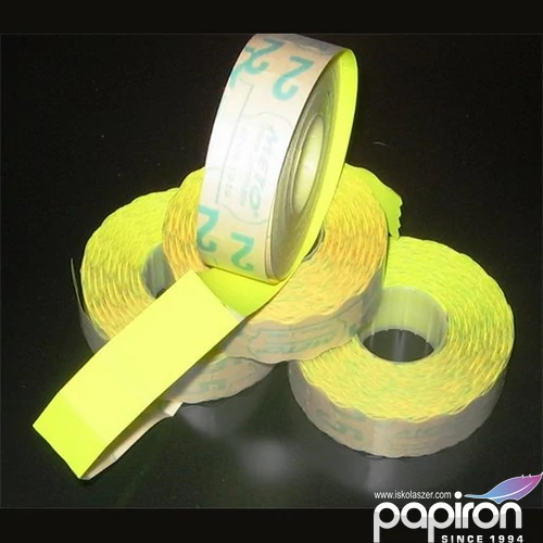 Árazószalag 19x16 mm Meto citrom 5 db/cs