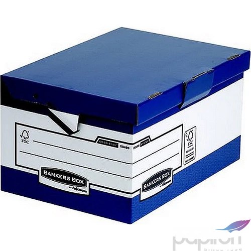 Archiváló doboz ergonómikus, Csapófedeles Bankers Box System by Fellowes 10db/cs