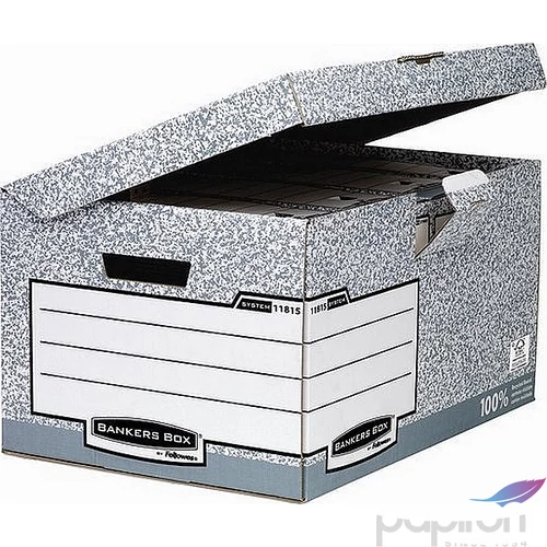 Archiváló konténer Fellowes BANKERS BOX® SYSTEM csapófedeles szűrke Iratrendezés FELLOWES 1181501
