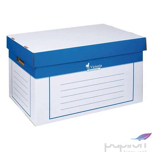 Archiváló konténer Victoria 320x460x270mm kék/fehér karton 2db-os Iratrendezés Victoria 24780