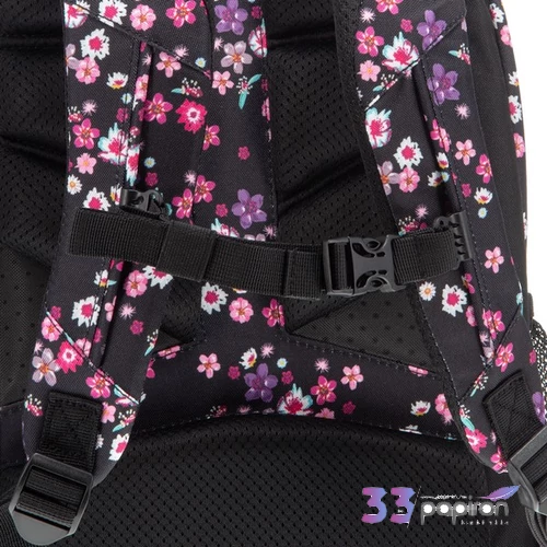 Ars Una 24 Pearl Blossom black iskolatáska mellkasöves